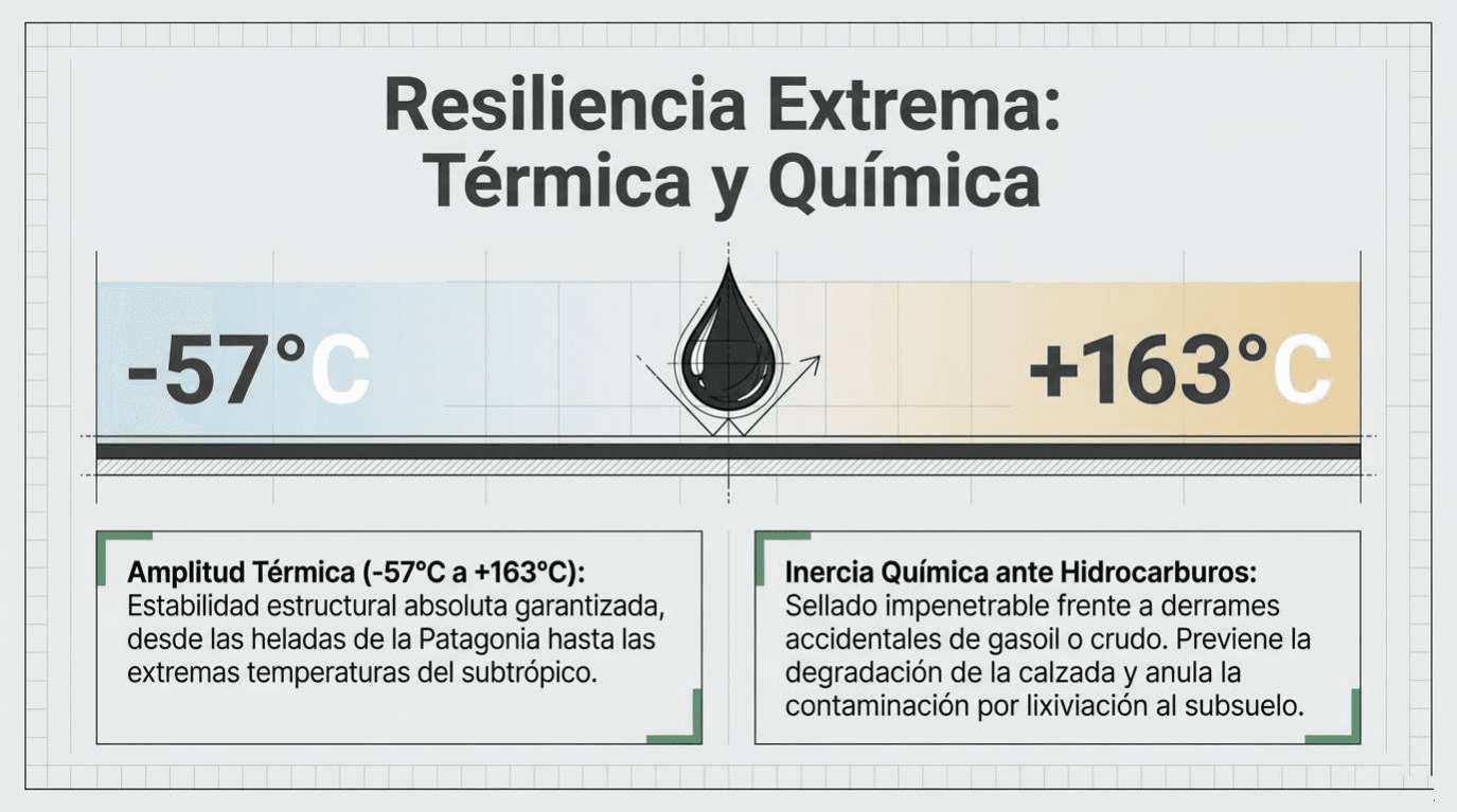 Resiliencia Térmica (-57°C a +163°C)